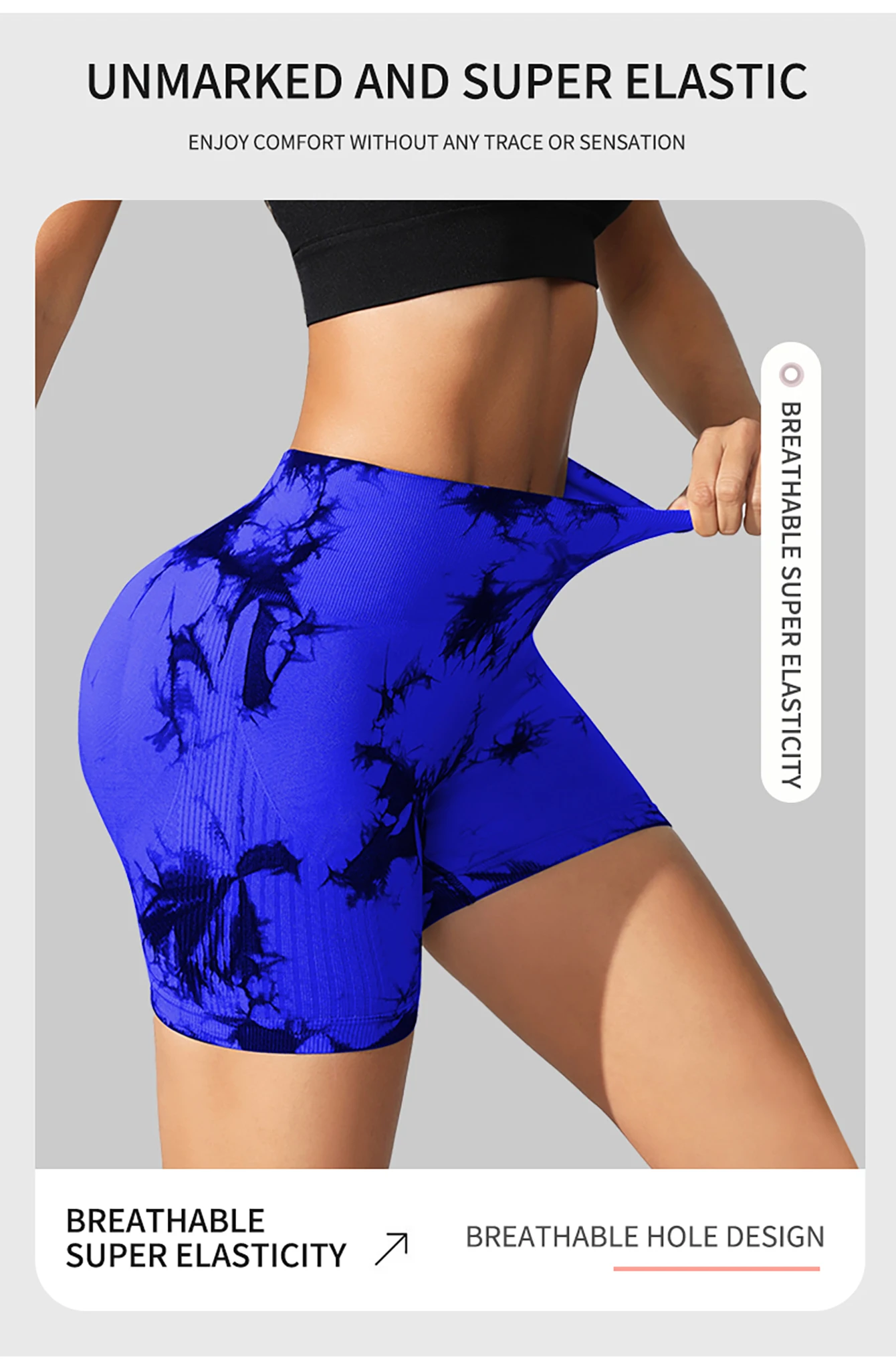 Tie Dye Seamless Leggings for Women High Waist Yoga Pants Scrunch Butt Lifting Elastic Tights Wide Waistband Sports Leggings