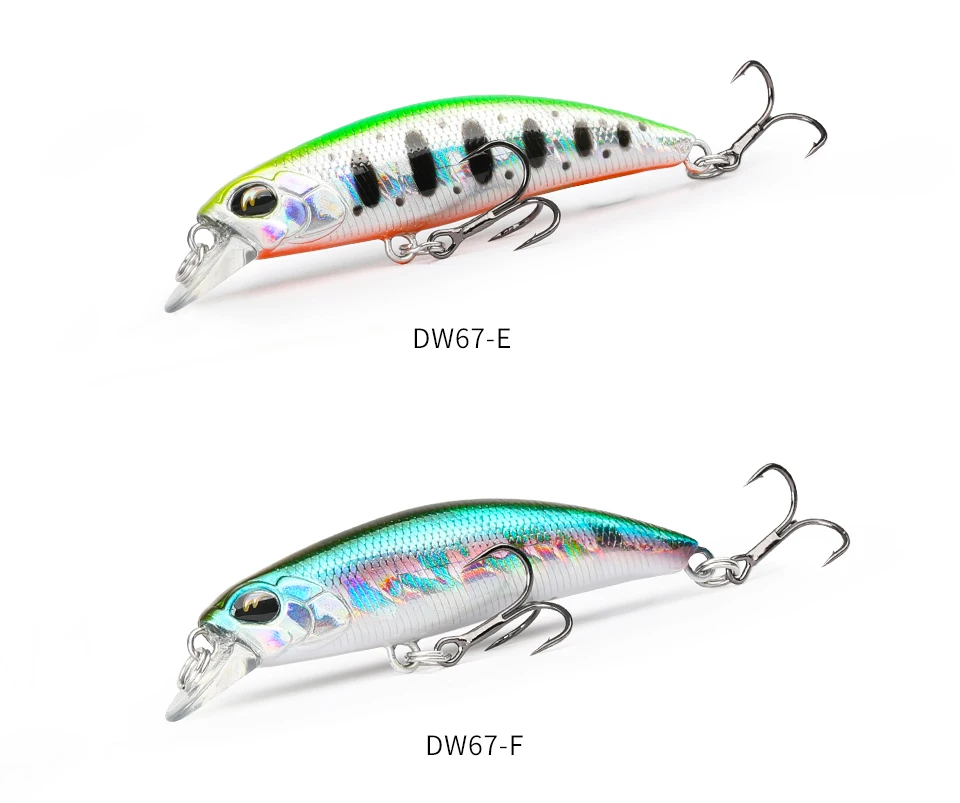 TSURINOYA Sinking Minnow 60S 60mm 6.1g DW67 New Fishing Lures Professional Hard Lure Pencil Wobbler Crankbait Bass Pike Baits