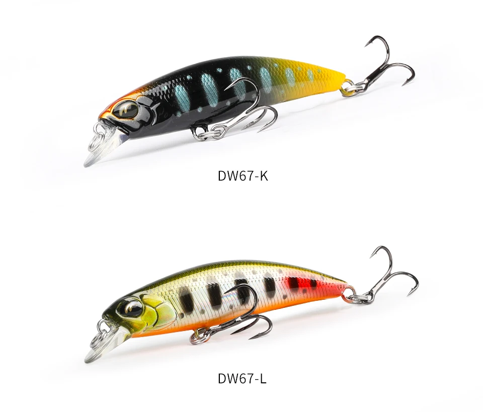 TSURINOYA Sinking Minnow 60S 60mm 6.1g DW67 New Fishing Lures Professional Hard Lure Pencil Wobbler Crankbait Bass Pike Baits