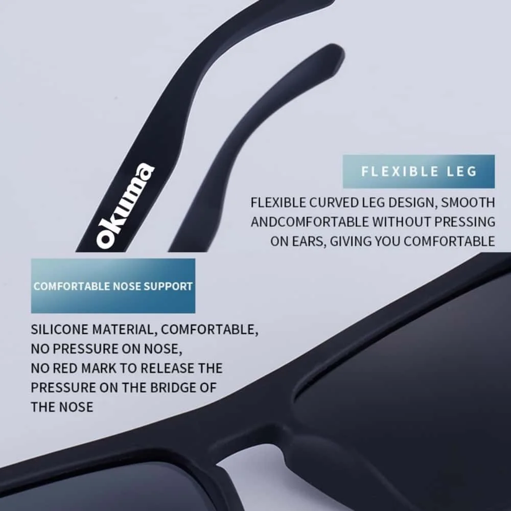 Okuma Polarized Sunglasses Unisex Fishing Driving Mountain Climbing Glasses Outdoor Sports Eyewear UV400 Okuma Fishing Glasses