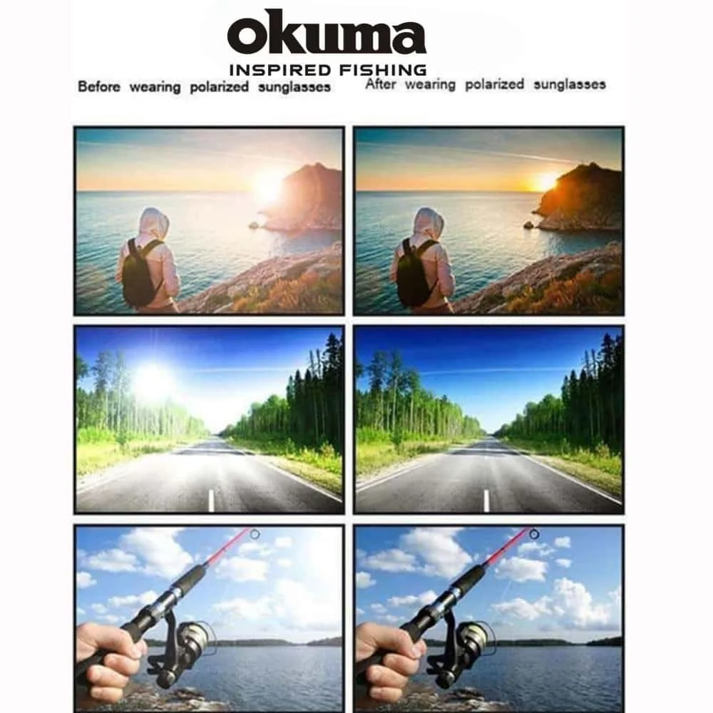 Okuma Polarized Sunglasses Unisex Fishing Driving Mountain Climbing Glasses Outdoor Sports Eyewear UV400 Okuma Fishing Glasses