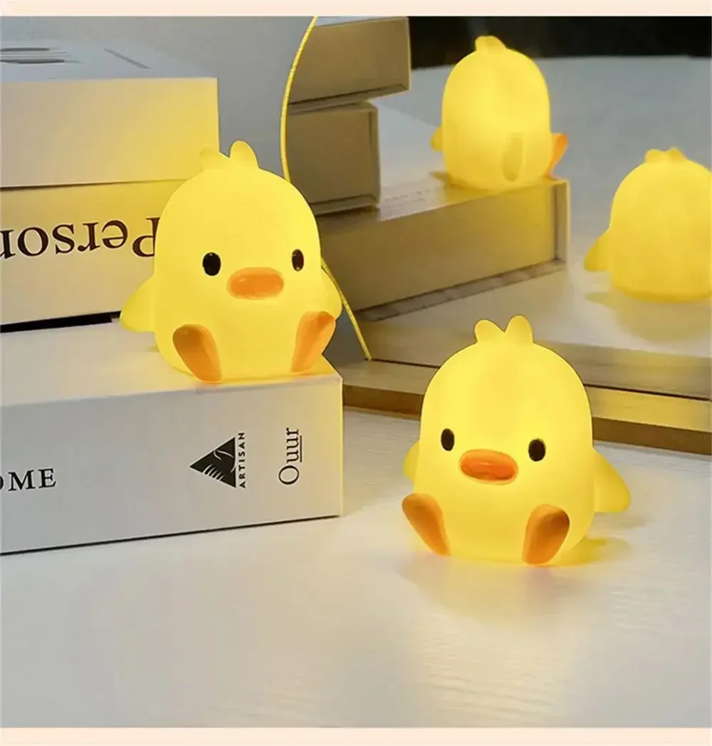 Duck/chicken Night Light Bedroom Decoration Cute Cartoon Animal Night Light Christmas Gifts For Kids Room Bedside Sleeping Lamp