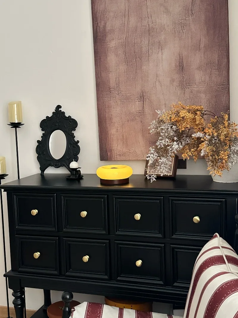 Cute Donut Touch Desk Lamp Bauhaus Design Bedroom Bedside Ambient Light Solid Wood Charging Lamps