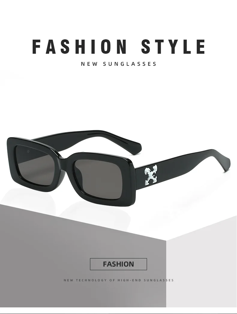 Cycling Rectangle Sunglasses Women Men Shades Retro Square Black Sun Glasses Luxury Brand Eyeglasses Decoration Eyewear
