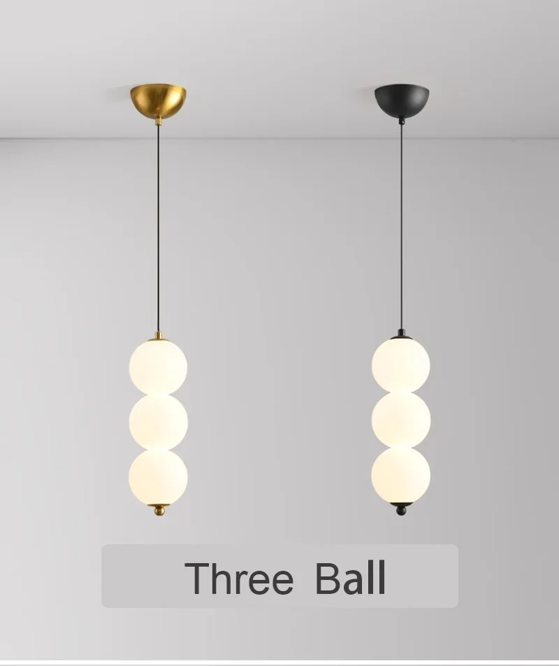 Designer Led Pendant Chandelier for Cafe Bar Bedroom Bedside Kitchen 4 Heads Round Ball Hanging Lighting Fixture Home Decor