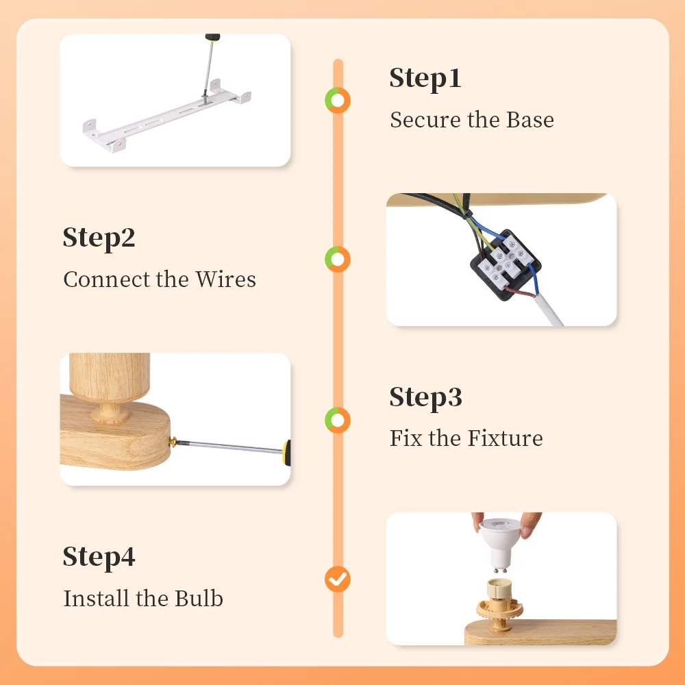 Modern Wooden Chandelier GU10 Bulb Replacement Led Spot Pedant Lamp for Aisle Bedroom Cloakroom Toilet Track Light Fixture