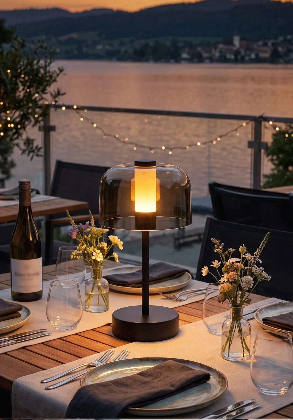 KFV Desk Lamp Luxury Transparent Light Lampshade Bedroom LED Table Lamp Decoration Mood Light Bedside Rechargeable Desk Lamps