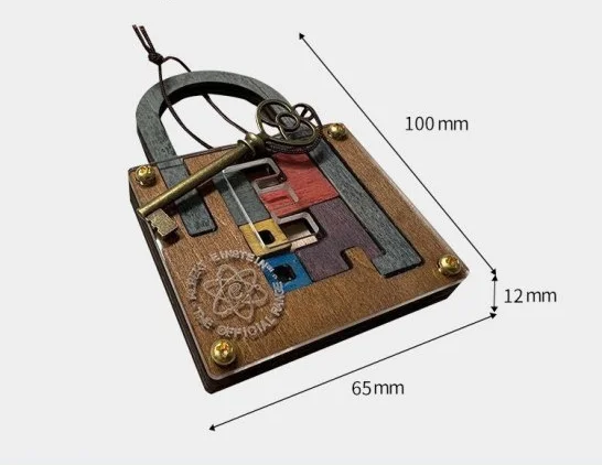 Challenging Classic Wooden Brainteaser Puzzle Game Perfect IQ Lock Challenge Toy Gift For Kids Children’s Cognitive Development