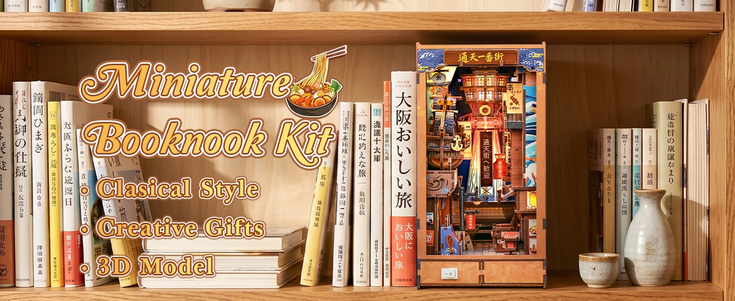 Original CUTEBEE DIY Book Nook Day of the Dead Booknook Plaza De Los Muertos Mexican Folklore Bookshelf Insert Decor DIY Craft