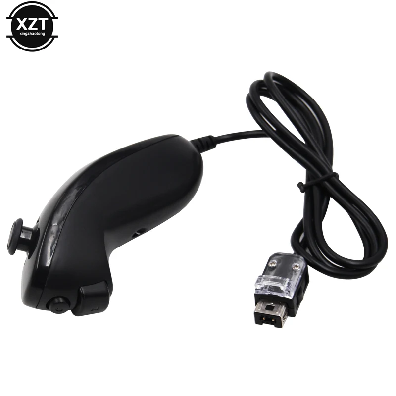 For Nintendo Wii Game Controller 5 colors Nunchuck Hand Curved Game Handle Controller Nunchuk For Wii Gamepad Accessories