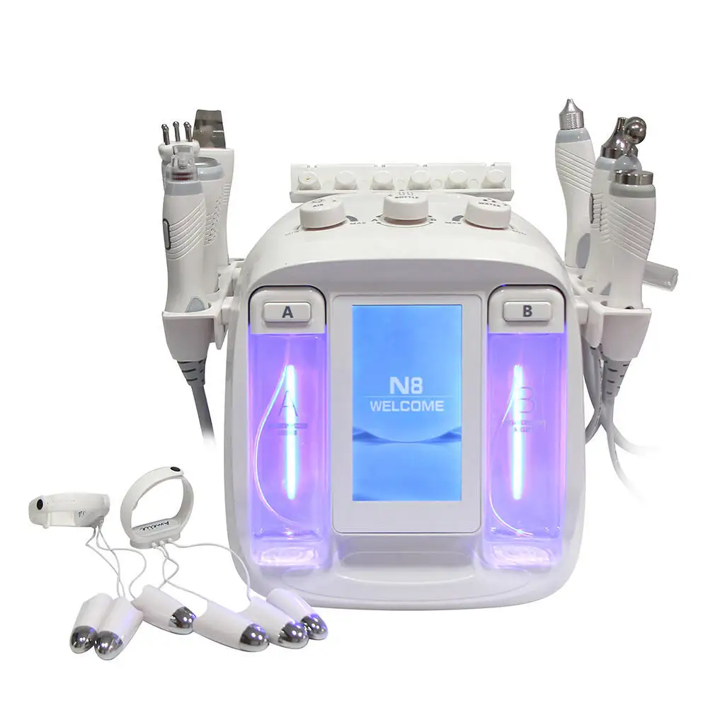 10 in 1 H2O2 Hydro Oxygen Facial Beauty Machine Water Aqua Peeling Skin Cleansing Beauty Device N8