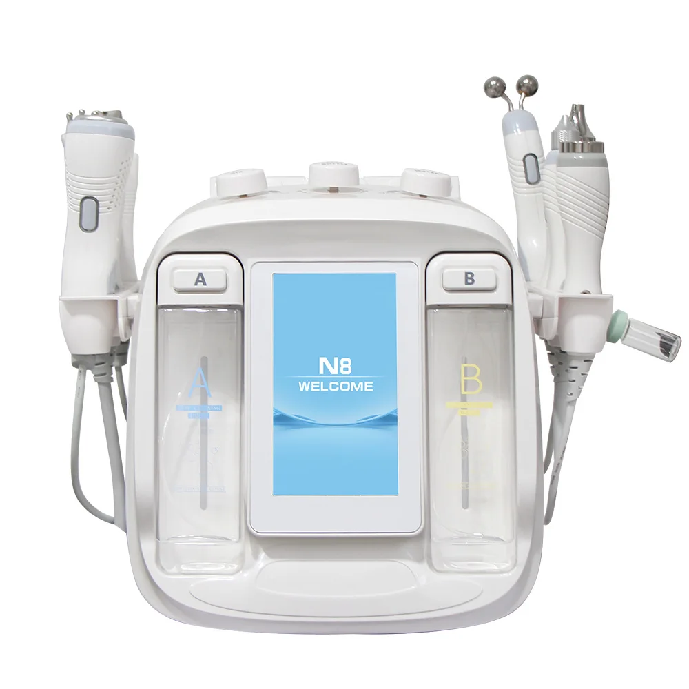 10 in 1 H2O2 Hydro Oxygen Facial Beauty Machine Water Aqua Peeling Skin Cleansing Beauty Device N8