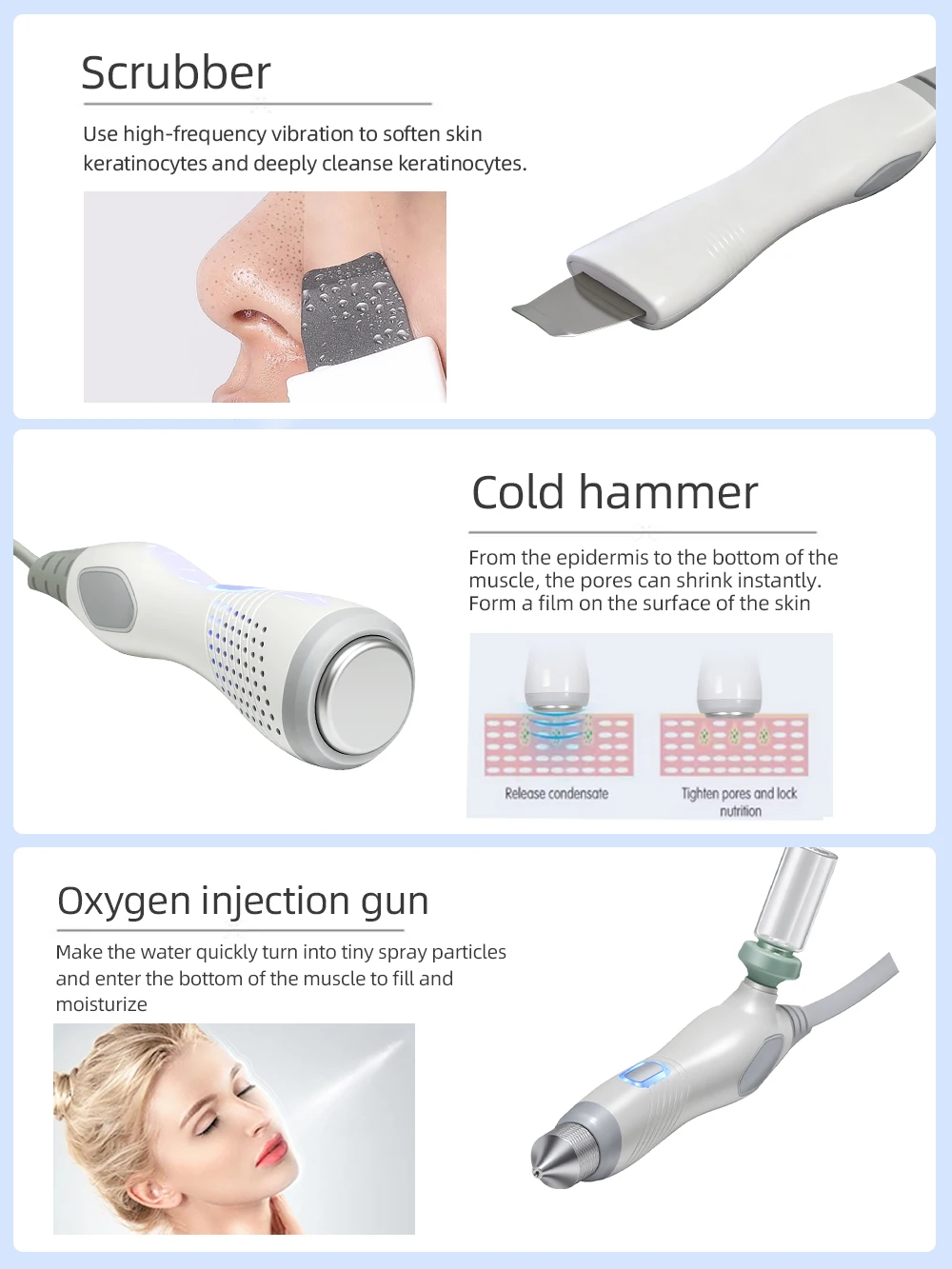 10 in 1 H2O2 Hydro Oxygen Facial Beauty Machine Water Aqua Peeling Skin Cleansing Beauty Device N8