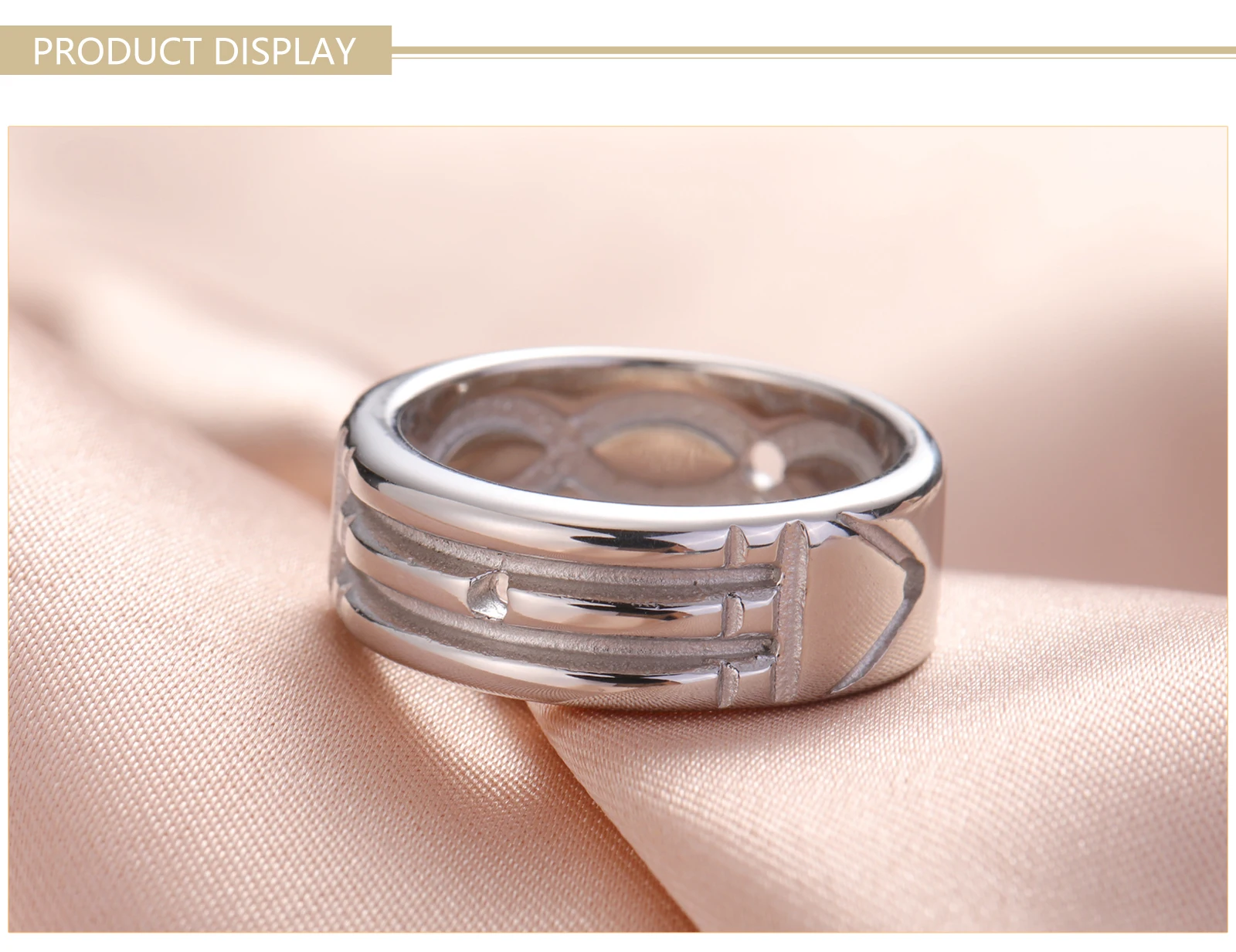 Skyrim Stainless Steel Atlantis Ring Men Women Fashion Minimalist Couple Rings Wedding Band Anniversary Jewelry Gift Wholesale