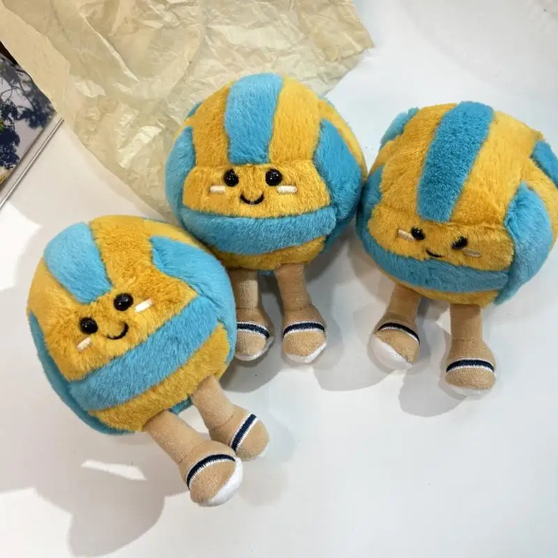 Soft Plush Cartoon Volleyball Toy, Fun Sports-Themed Keychain and Bag Decor