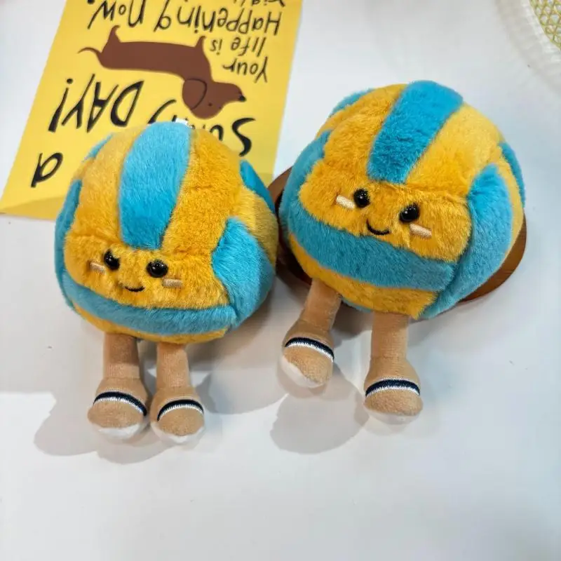 Soft Plush Cartoon Volleyball Toy, Fun Sports-Themed Keychain and Bag Decor