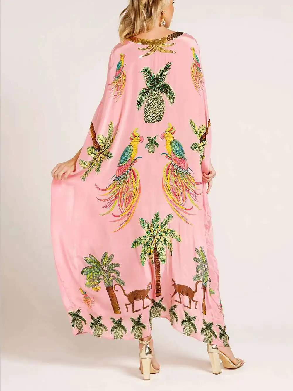 Women Bohemian Maxi Dresses 2026 Summer Loose V-neck Fashion Sexy Hipster Elegant Retro Printed Female Casual Long Robe Vestidos
