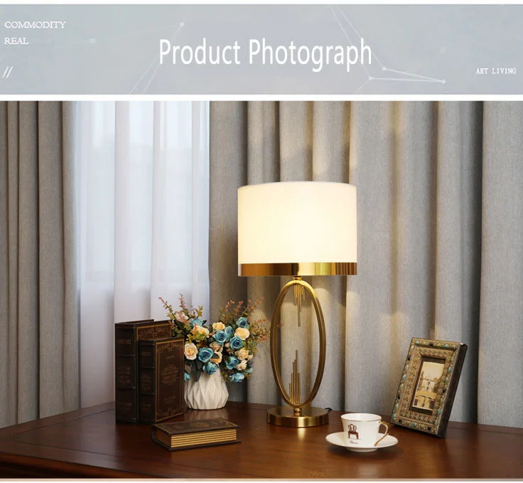 American Table Lamp Modern Simple Study Creative Desk Lamp European Living Room Bedroom Bedside Decorative Desk Lamp