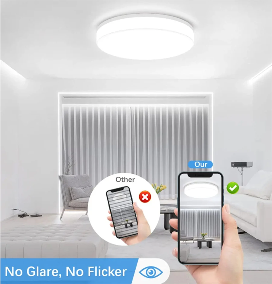 Modern Ultra-thin Round LED Ceiling Light Bedroom Lustre LED Lights For Room Home Decoration 48W 36W 24W 18W Ceiling Lamps