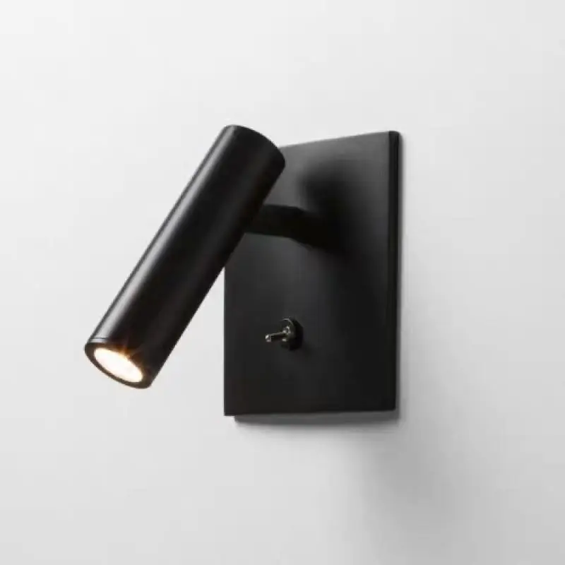 Embedded Square Wall Light Hotel Bedroom Bedside Reading LED Spotlight with Switch Adjustable Headboard Sconce Night Lamp 3W