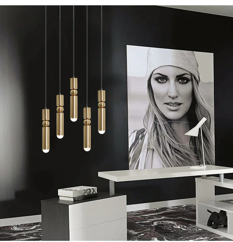 Modern Led Chandelier Spotlight Pendant Lights Bedside Bedroom Reading Light Home Decor Pendant Lamp For Dining Room Kitchen Bar