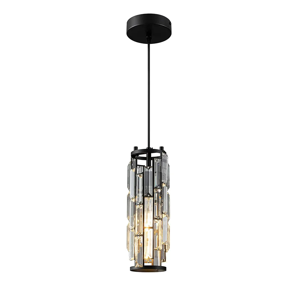 Modern Crystal Pendant Light Appliance Crystal Hanging Lamp for Dining Bar Bedside Crystal Suspension Home decor Fixtures