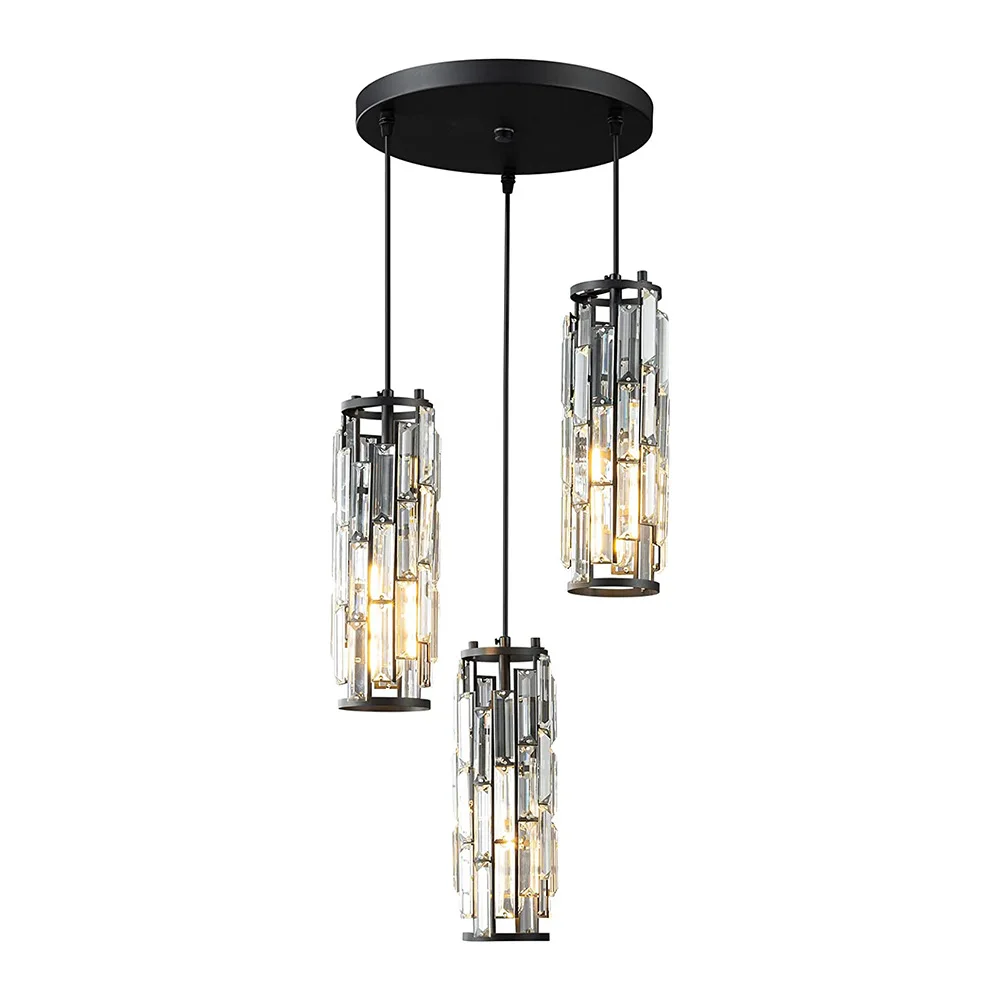 Modern Crystal Pendant Light Appliance Crystal Hanging Lamp for Dining Bar Bedside Crystal Suspension Home decor Fixtures