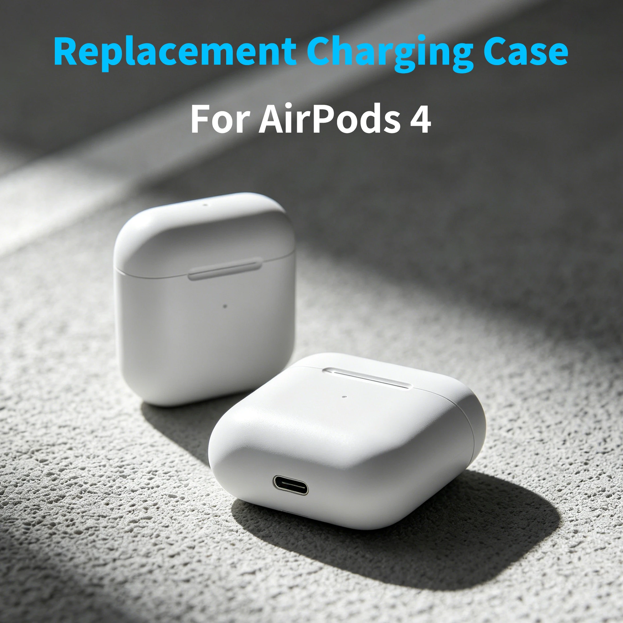 Replacement Wireless Charging Case For AirPods 4 Type-C Port 450mAh Charging Box BT Pairing Headphone Replacement Accessories