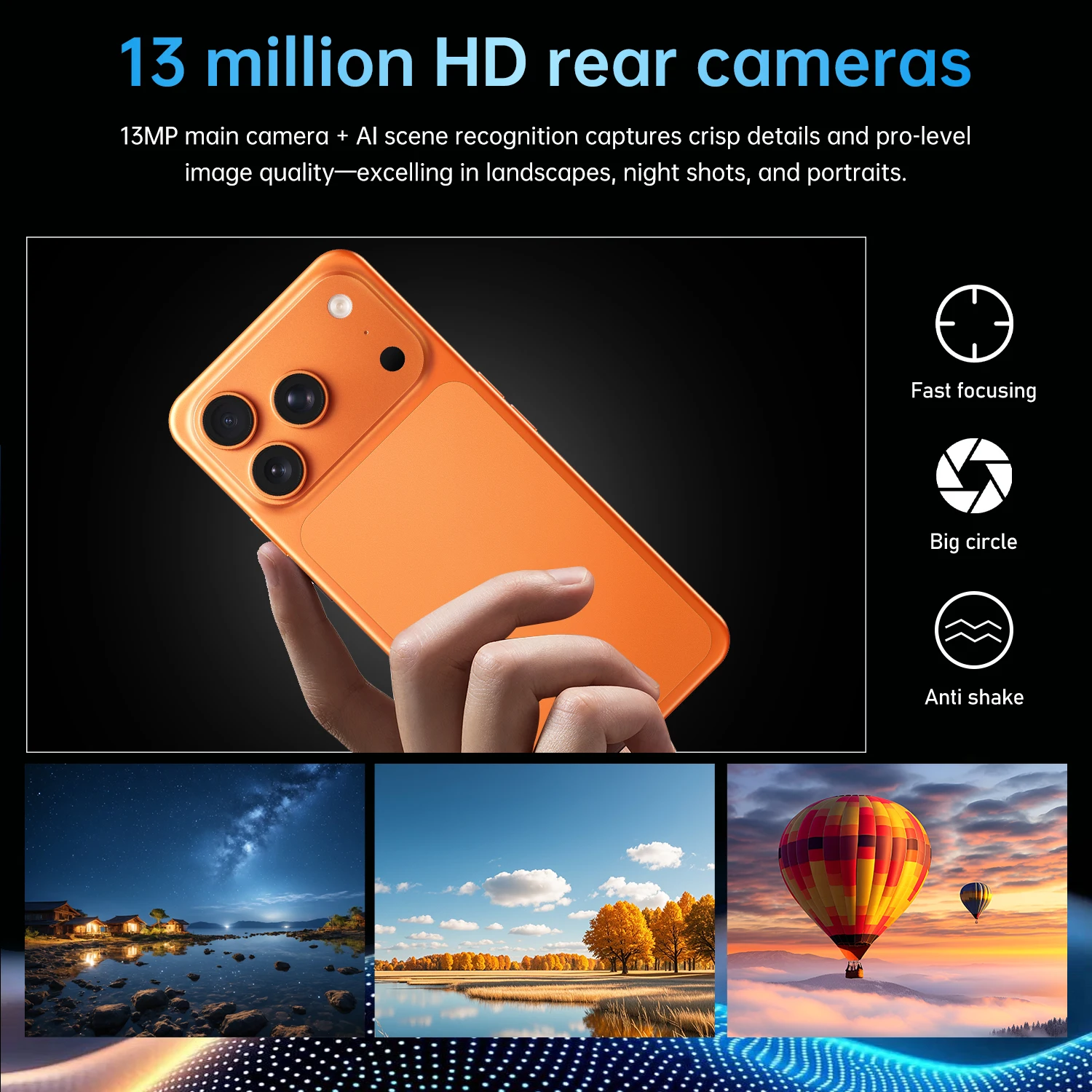 IVMI 17Pro Max Smartphones Android 10.0 Dual SIM 6.7"Display 3GB RAM 16GB ROM WIFI Bluetooth Play Store 4G Small Mobile Phone