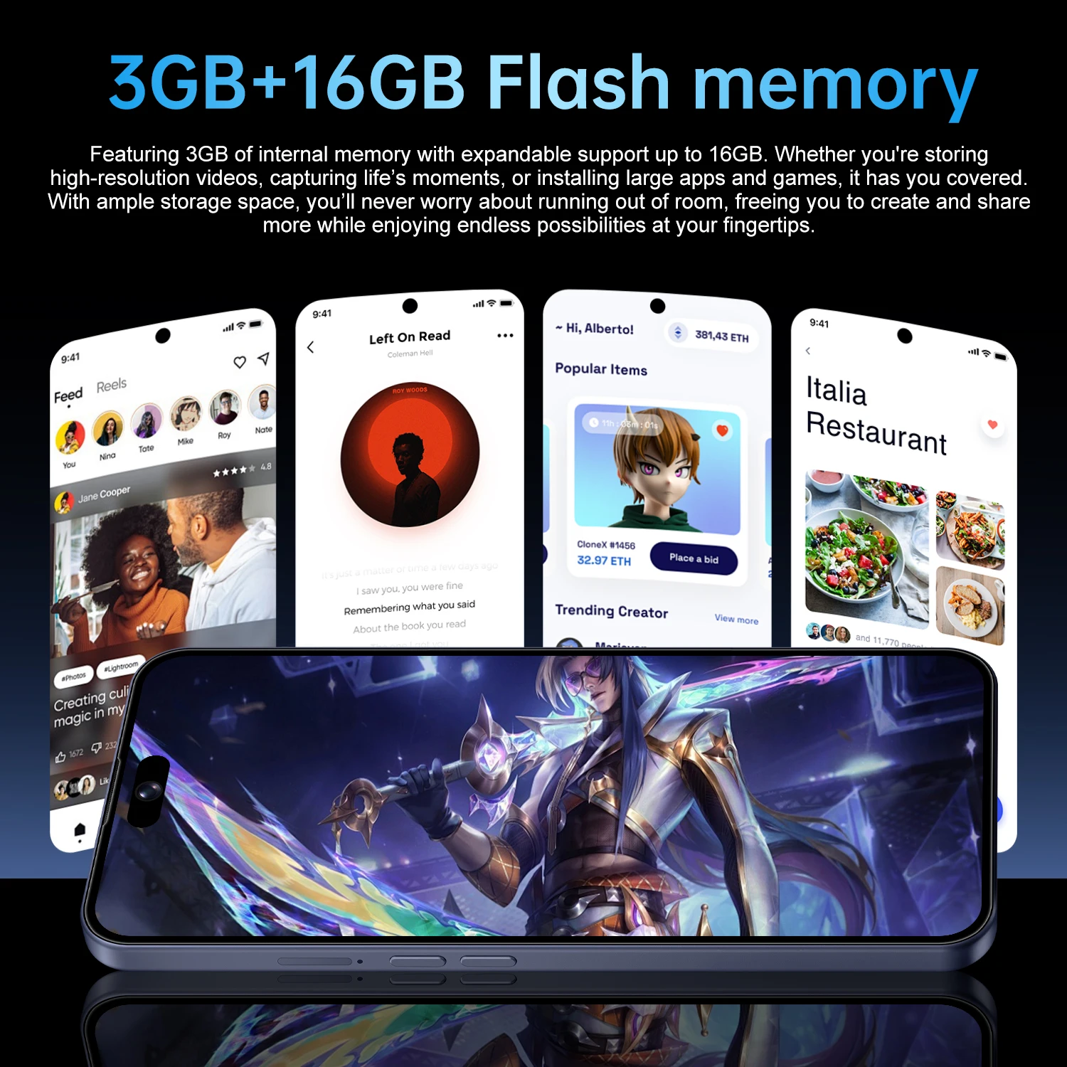 IVMI 17Pro Max Smartphones Android 10.0 Dual SIM 6.7"Display 3GB RAM 16GB ROM WIFI Bluetooth Play Store 4G Small Mobile Phone