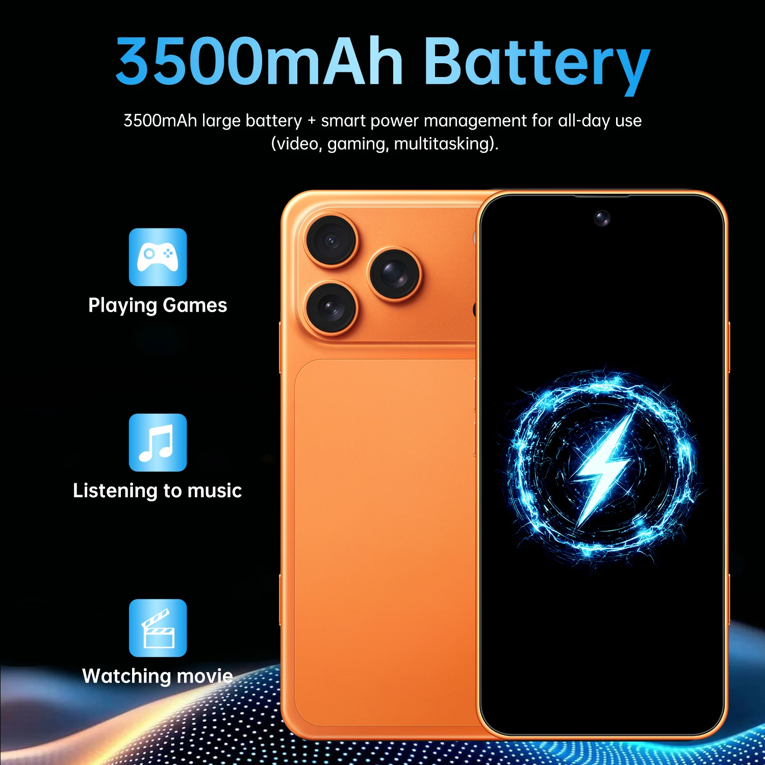 IVMI 17Pro Max Smartphones Android 10.0 Dual SIM 6.7"Display 3GB RAM 16GB ROM WIFI Bluetooth Play Store 4G Small Mobile Phone