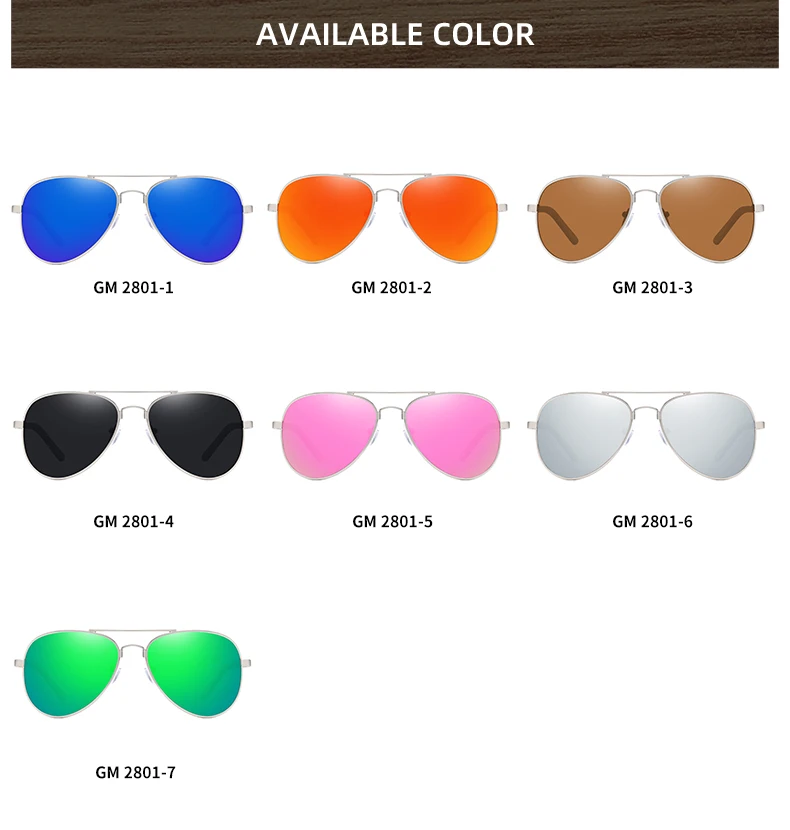 GM Brand Designer Sun Glasses for Women Red Wood Leg With Metal Frame Sunglasses Men Women Wooden Sunglass Gift Paper Box S2801