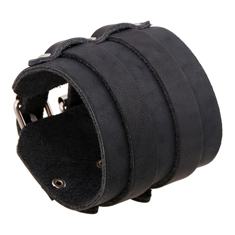 Modyle Vintage Punk Retro Multilayer Leather Bracelet Male Fashion Braided Handmade Rope Wrap Bracelets & Bangles for Men