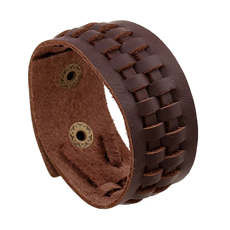 Modyle Vintage Punk Retro Multilayer Leather Bracelet Male Fashion Braided Handmade Rope Wrap Bracelets & Bangles for Men