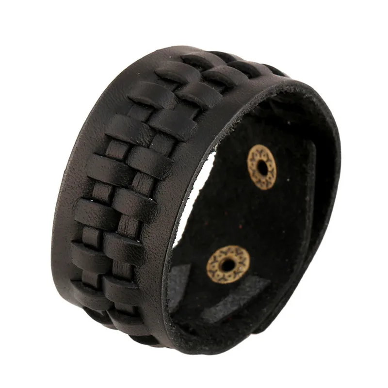 Modyle Vintage Punk Retro Multilayer Leather Bracelet Male Fashion Braided Handmade Rope Wrap Bracelets & Bangles for Men