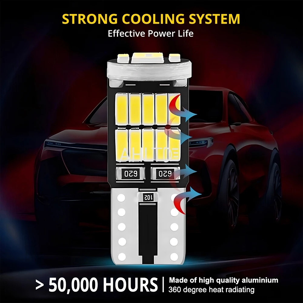 2/6/10 Pcs T10 W5W 194 501 Led Canbus No Error Car Interior Light T10 26 SMD 4014 Chip Pure White Instrument Lights