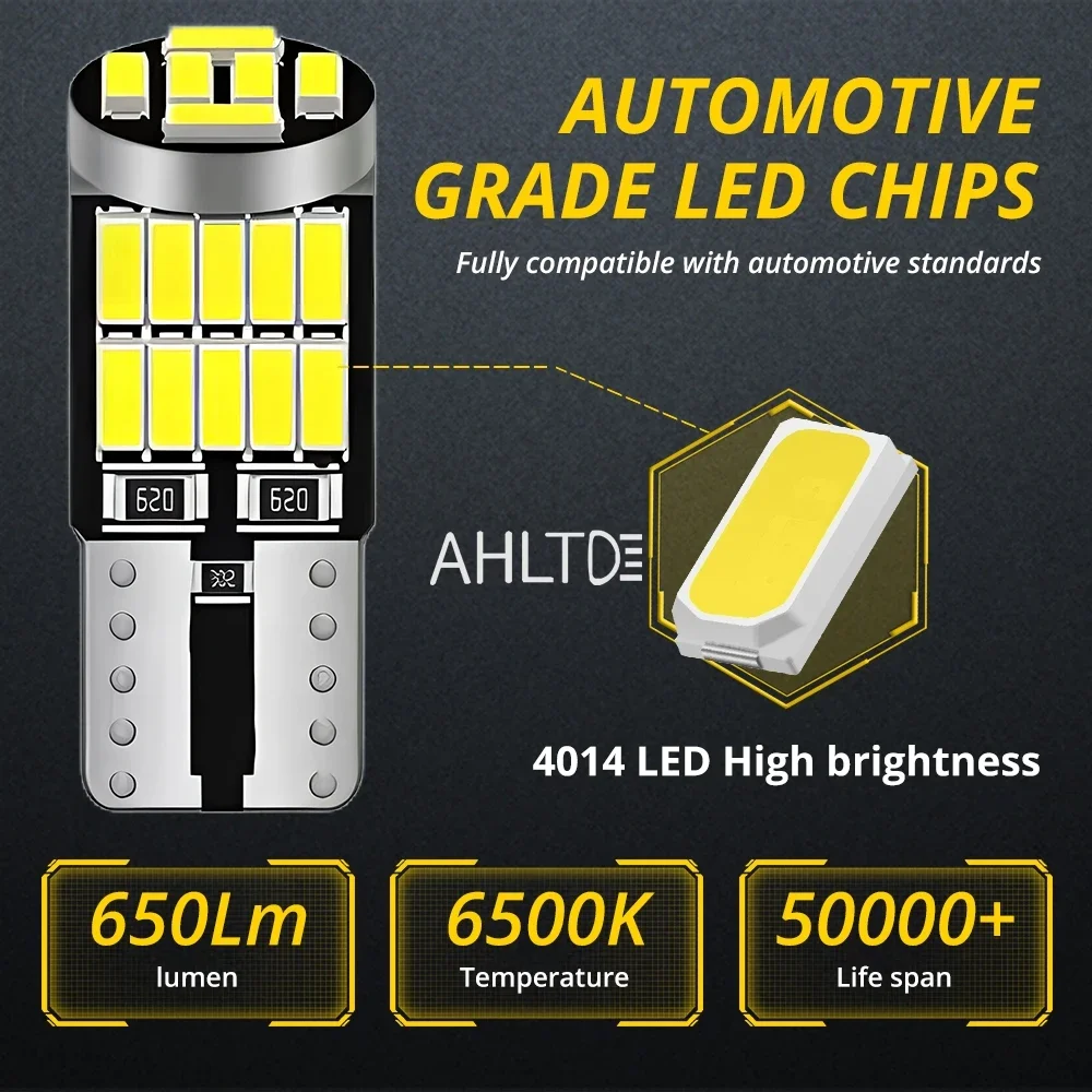 2/6/10 Pcs T10 W5W 194 501 Led Canbus No Error Car Interior Light T10 26 SMD 4014 Chip Pure White Instrument Lights