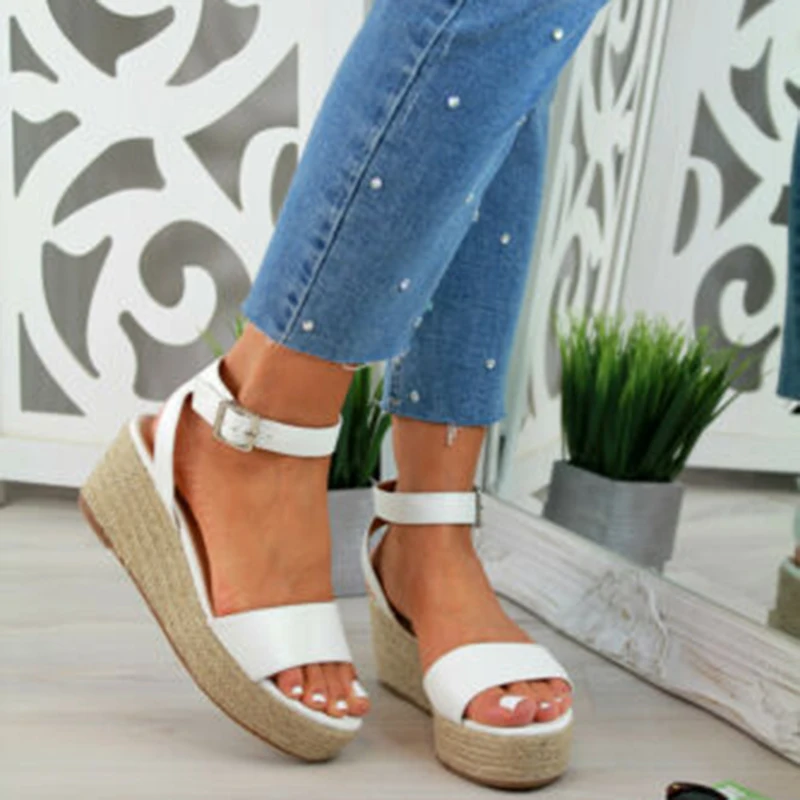 Sommer Platform Sandals 2020 Fashion Women Strap Gladiator Sandal Wedges Shoes Casual Woman Peep Toe espadrille femme ghn7
