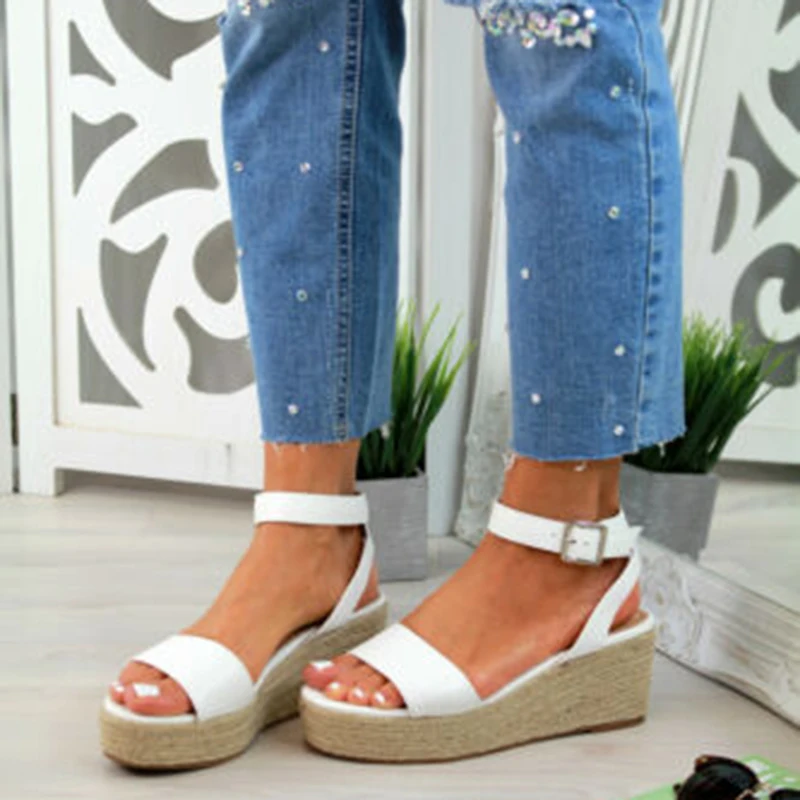 Sommer Platform Sandals 2020 Fashion Women Strap Gladiator Sandal Wedges Shoes Casual Woman Peep Toe espadrille femme ghn7