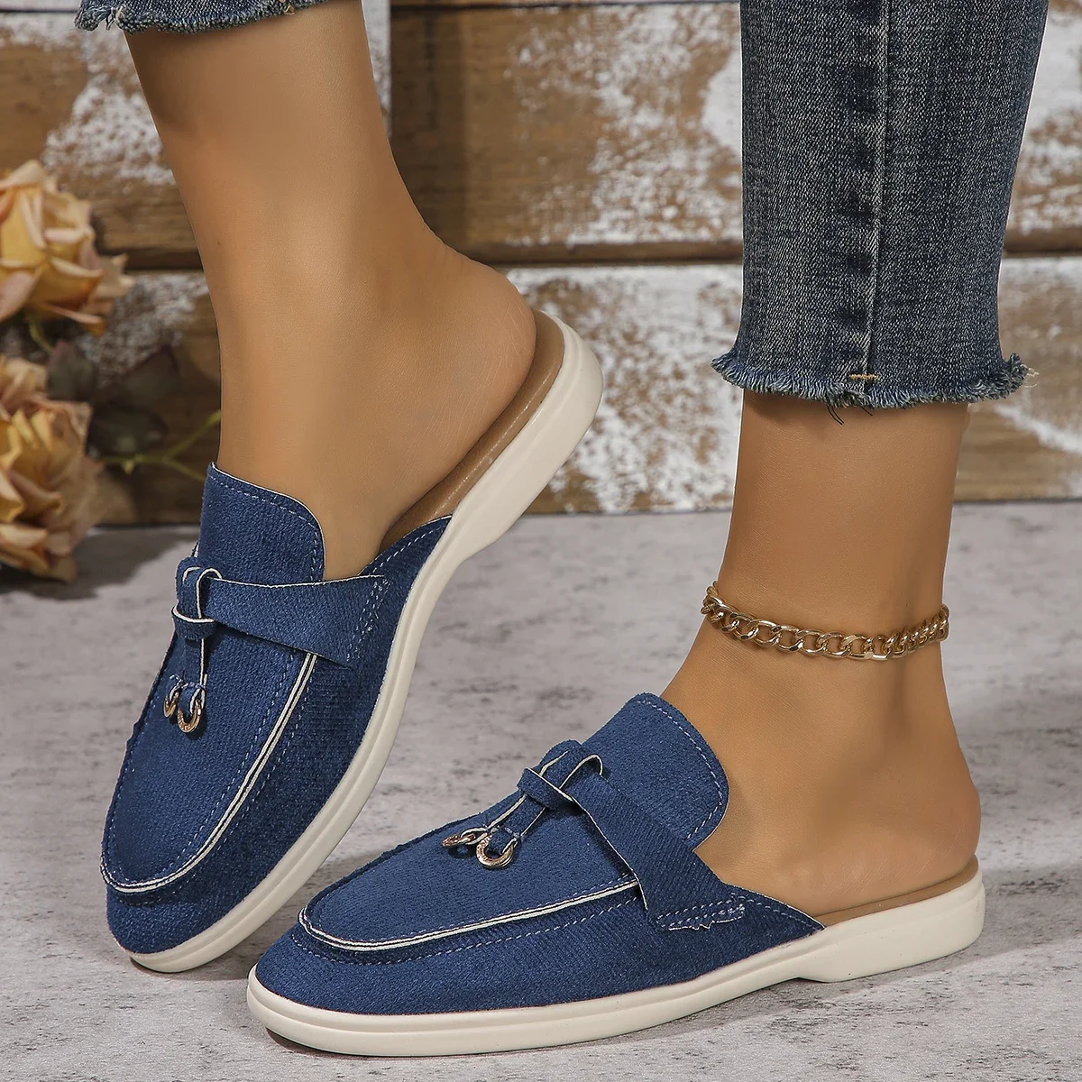2024 New Women's Sneakers Flat Casual Shoes Slip on Ladies Loafers Plus Size 42 Vulcanized Shoes Walking Sneaker Women Slippers