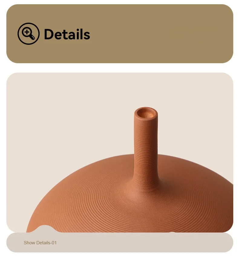 CAPIRON Nordic Retro Ceramic Vase Cabinet Living Room Decoration Flower Arrangement Pampas Grass Zen Tabletop Centerpiece Table