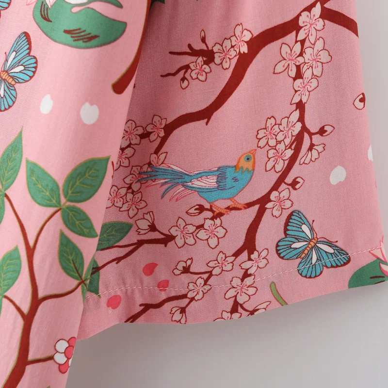 Tiger Animals Print Cotton Pajamas for Women Comfortable Sleepwear Ladies Pajamas Suit for Spring and Summer Ladies Homewear