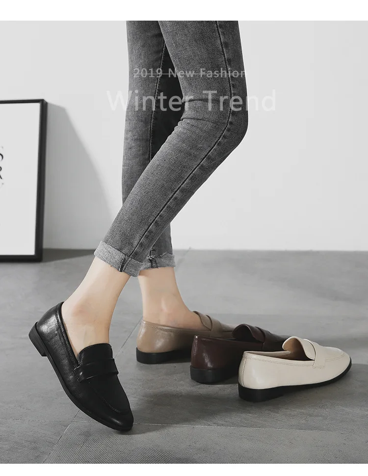 Spring Autumn Ladies New Small Leather Shoes Vintage Versatile Loafers British Style Fashion Anti Slip Shoes Casual Women's Flat