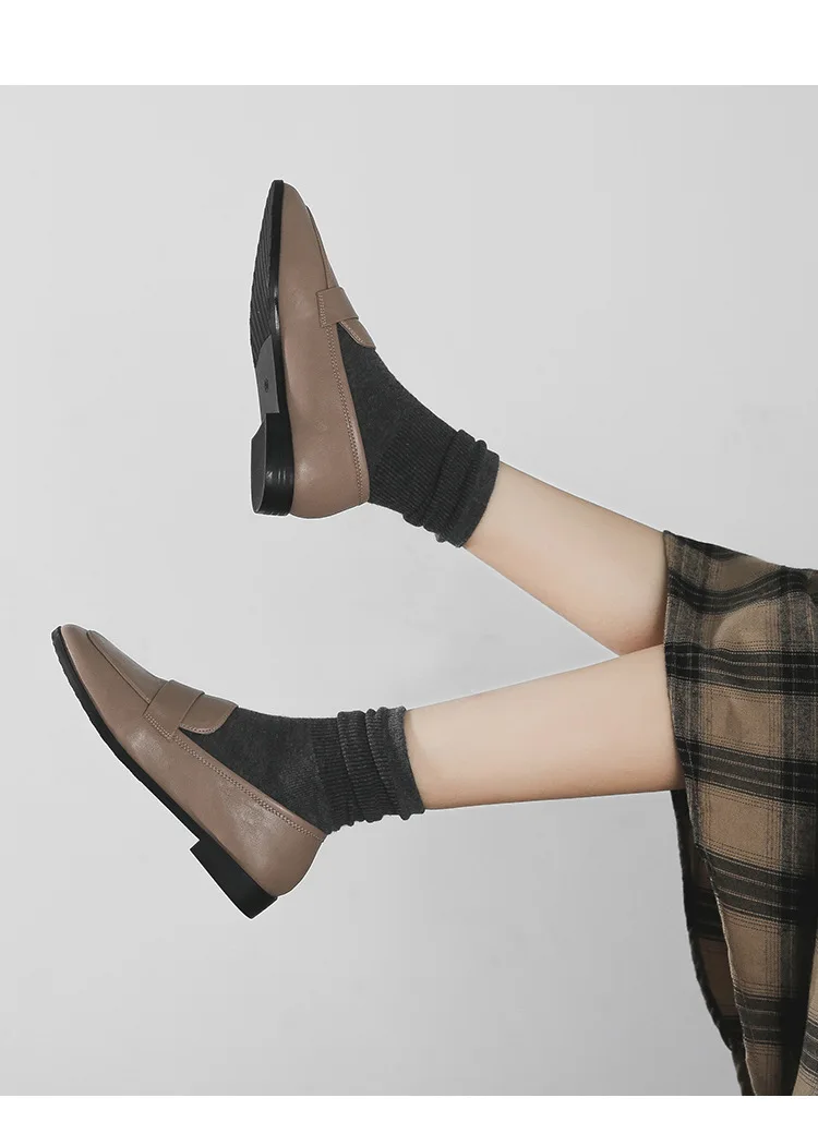 Spring Autumn Ladies New Small Leather Shoes Vintage Versatile Loafers British Style Fashion Anti Slip Shoes Casual Women's Flat