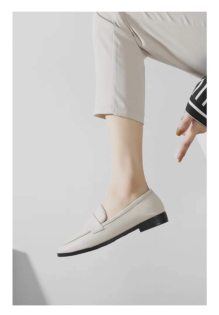 Spring Autumn Ladies New Small Leather Shoes Vintage Versatile Loafers British Style Fashion Anti Slip Shoes Casual Women's Flat
