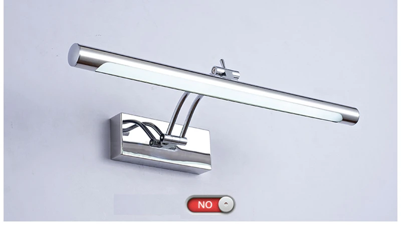 Modern LED Bathroom Wall Lamp Waterproof Stainless Steel L40/55/70CM Indoor Mirror Sconce Vanity Wall Lights Fixture With Switch