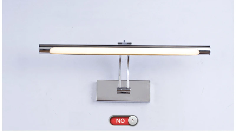 Modern LED Bathroom Wall Lamp Waterproof Stainless Steel L40/55/70CM Indoor Mirror Sconce Vanity Wall Lights Fixture With Switch