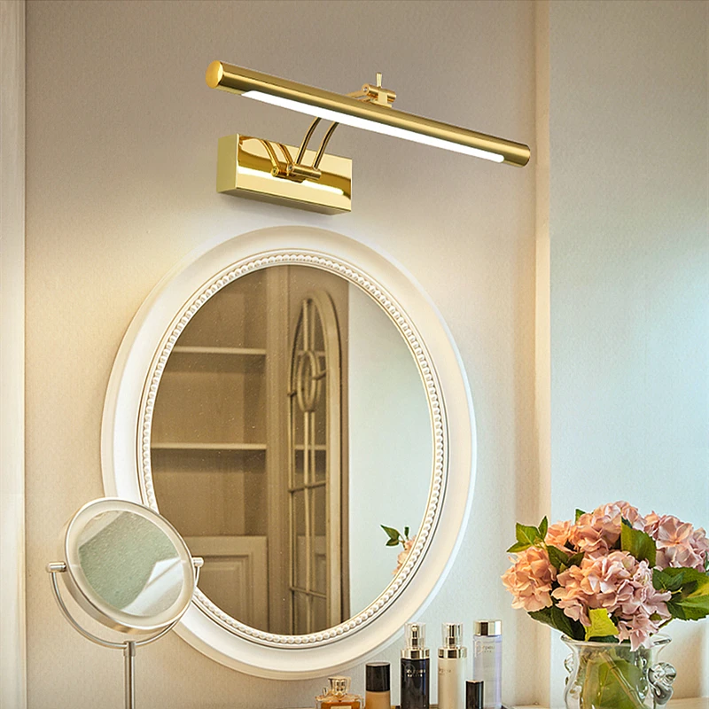 Modern LED Bathroom Wall Lamp Waterproof Stainless Steel L40/55/70CM Indoor Mirror Sconce Vanity Wall Lights Fixture With Switch