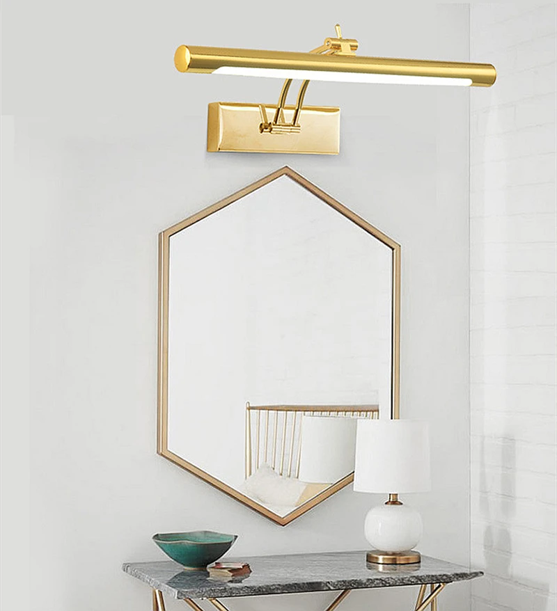 Modern LED Bathroom Wall Lamp Waterproof Stainless Steel L40/55/70CM Indoor Mirror Sconce Vanity Wall Lights Fixture With Switch
