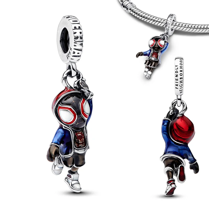 NEW in movie Spider-man Charm Beads Iron Man Fits Charms Original Bracelet Women 925 Silver Pendant Jewelry DIY Gift